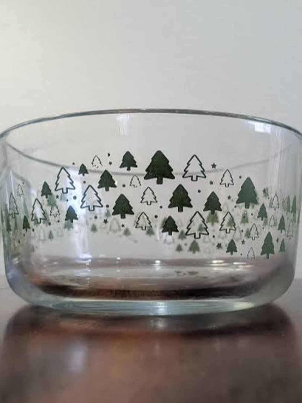 Anchor Hocking Christmas Trees Glass Bowl